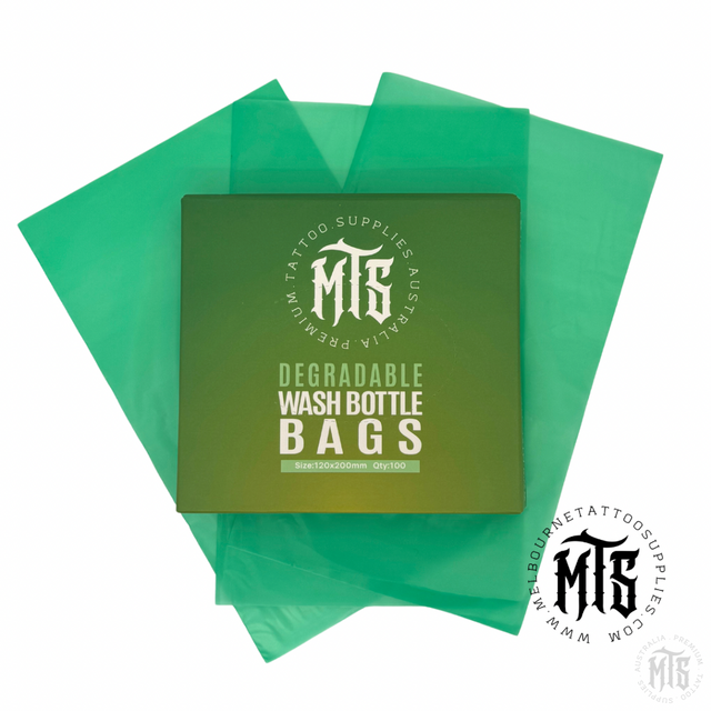 MTS Eco Degradable wash bottle bags-Consumables-MTS-Melbourne Tattoo Supplies