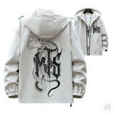 MTS Rain Jacket - Snake drip-Merch-Ausmerch-M-Beige-Melbourne Tattoo Supplies