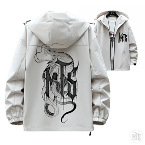 MTS Rain Jacket - Snake drip-Merch-Ausmerch-M-Beige-Melbourne Tattoo Supplies