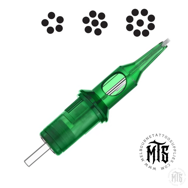 MTS Round Shader - Needle Cartridge-Tattoo Needles-Melbourne Tattoo Supplies-12 / .35mm-05RS-Melbourne Tattoo Supplies