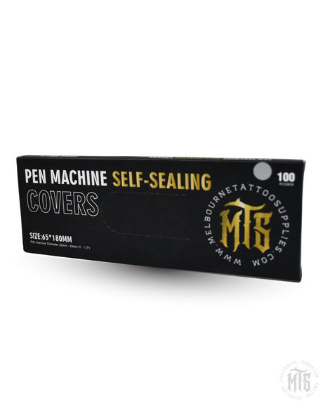 MTS Self sealing pen machine cover bags-Consumables-MTS-65mm x 180mm (grey)-Melbourne Tattoo Supplies
