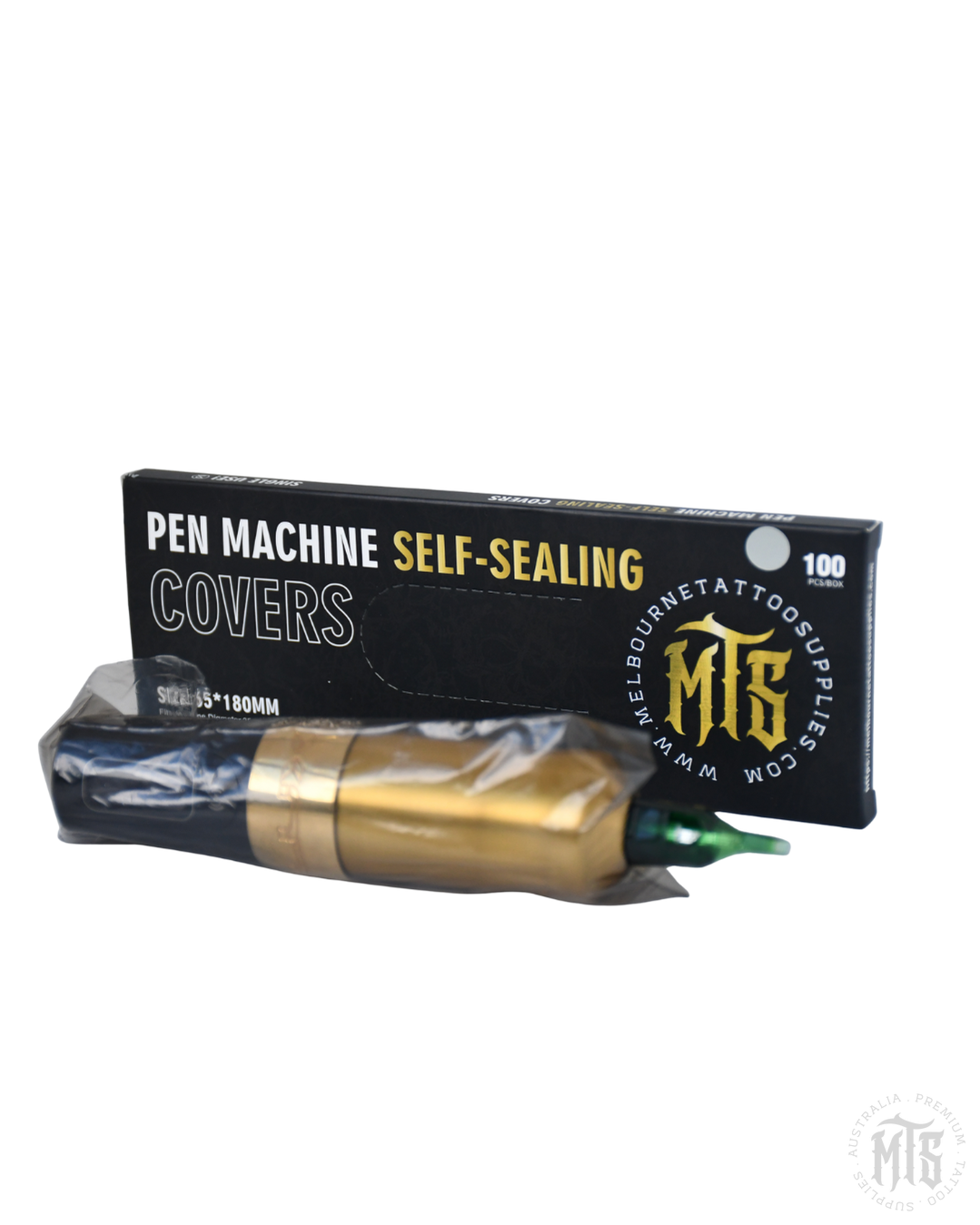MTS Self sealing pen machine cover bags-Consumables-MTS-65mm x 180mm (grey)-Melbourne Tattoo Supplies