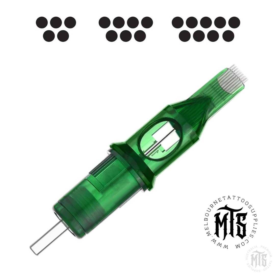MTS Straight Magnum - Needle Cartridge-Tattoo Needles-Melbourne Tattoo Supplies-12 / .35mm-05M1-Melbourne Tattoo Supplies