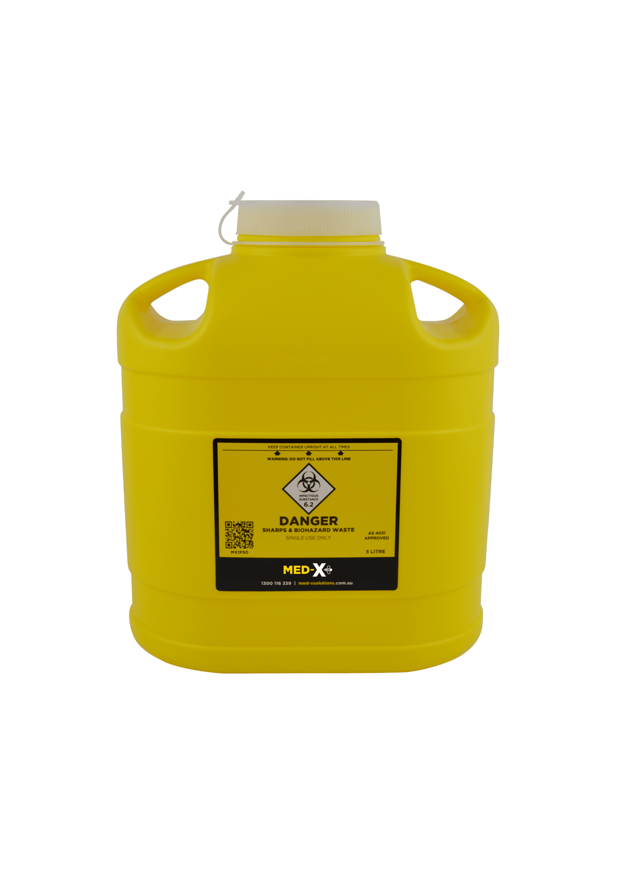 5L SHARPS CONTAINER - Screw Top Lid