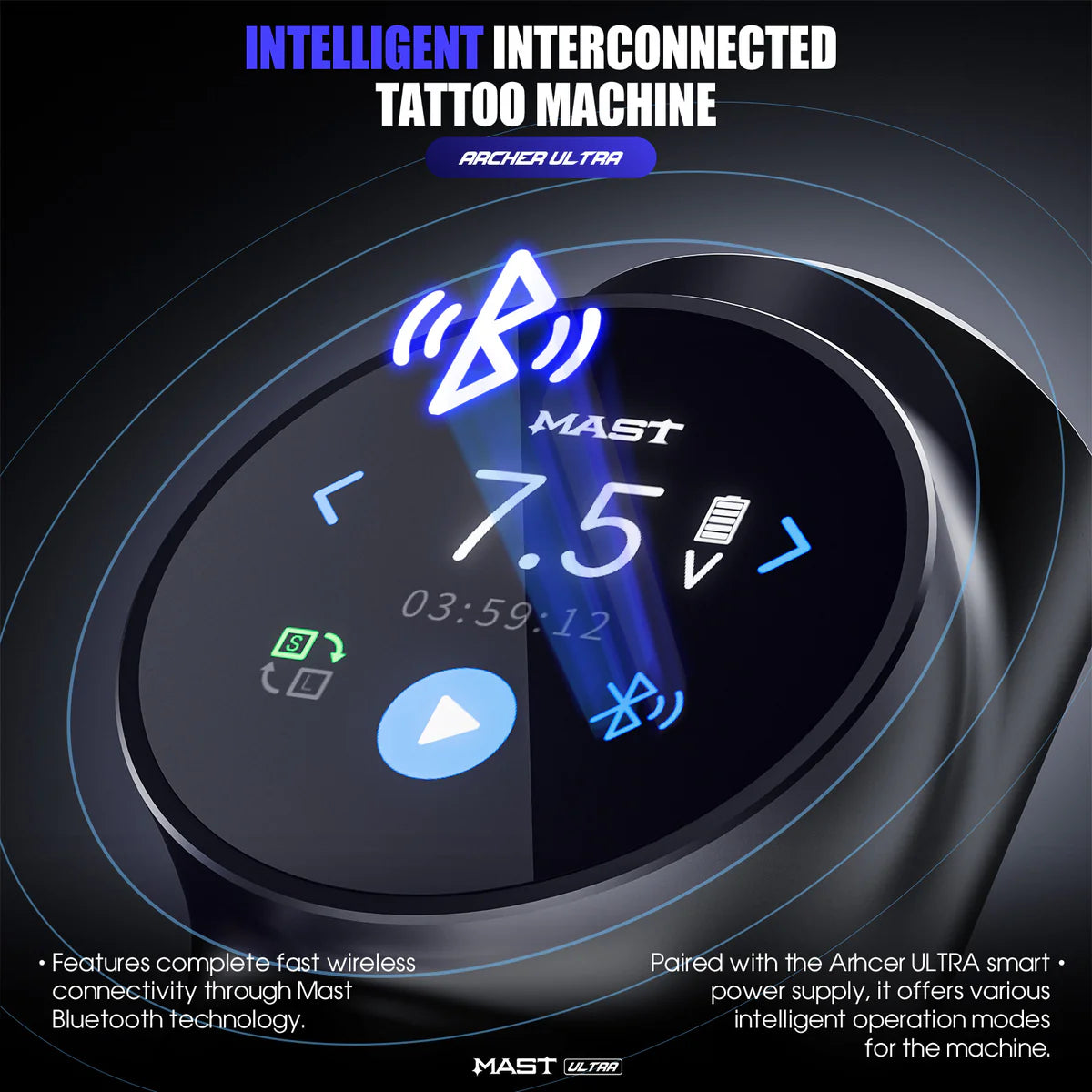 MAST Archer Ultra Smart Wireless Tattoo Machine Pen w. Bluetooth