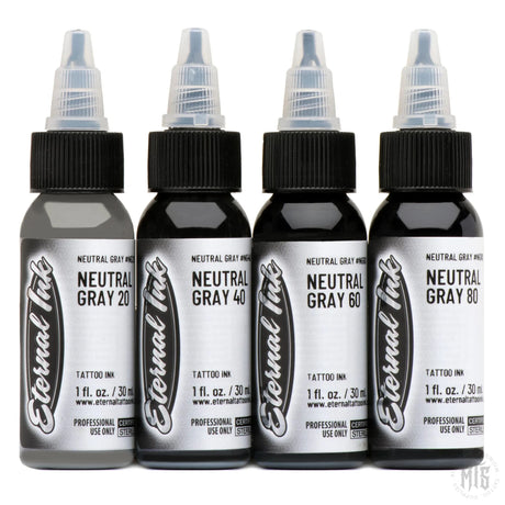 Neutral Gray Set - Eternal Ink-tattoo ink-Eternal Ink-1oz-Melbourne Tattoo Supplies