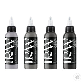 OPAQUE GRAY SET - RAW-tattoo ink-Raw Pigments-1oz-Melbourne Tattoo Supplies