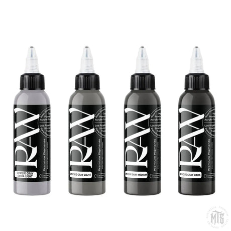 OPAQUE GRAY SET - RAW-tattoo ink-Raw Pigments-1oz-Melbourne Tattoo Supplies