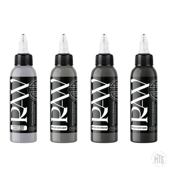 OPAQUE GRAY SET - RAW-tattoo ink-Raw Pigments-1oz-Melbourne Tattoo Supplies