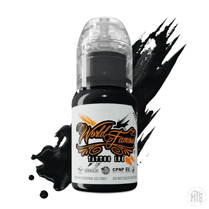 Outlining Black - WORLD FAMOUS-tattoo ink-World Famous-1oz-Melbourne Tattoo Supplies