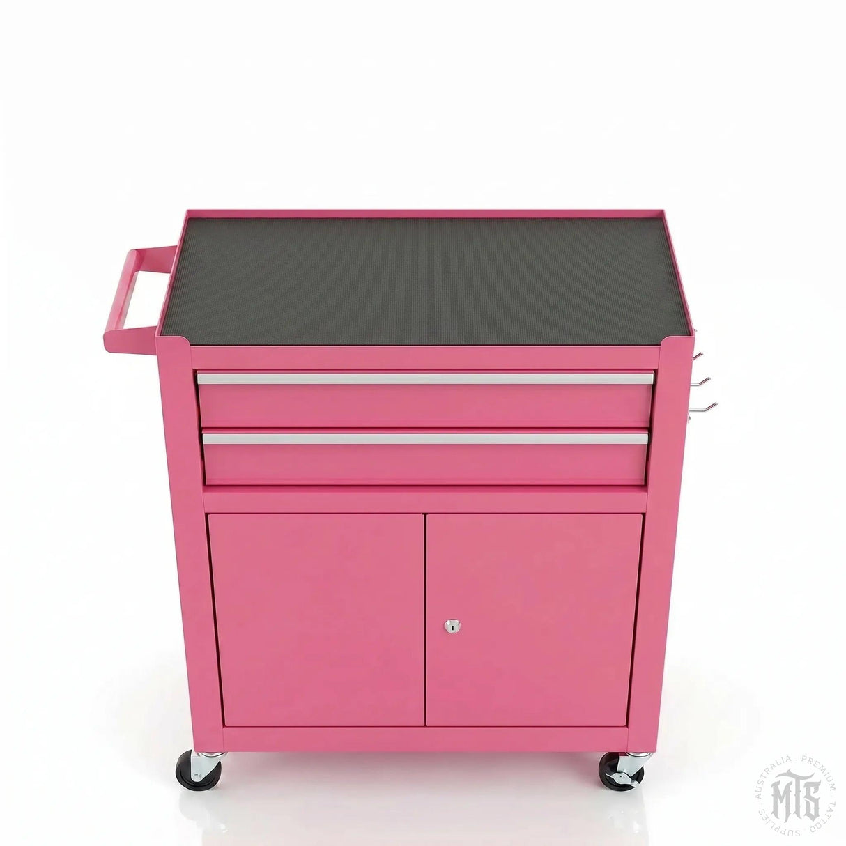 PINK 2 Drawer, 2 Door trolley-Furniture-Generic-Melbourne Tattoo Supplies
