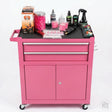PINK 2 Drawer, 2 Door trolley-Furniture-Generic-Melbourne Tattoo Supplies