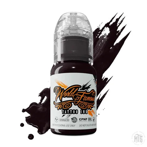 PLUMB ISLAND BLACK - WORLD FAMOUS-tattoo ink-World Famous-1oz-Melbourne Tattoo Supplies