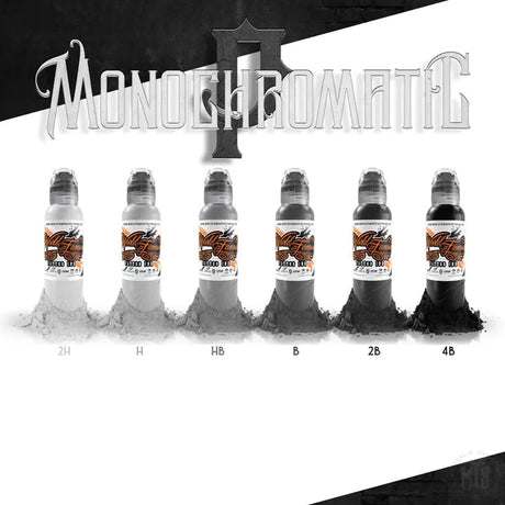 POCH'S Monochromatic Set - WORLD FAMOUS-tattoo ink-World Famous-1oz-Melbourne Tattoo Supplies