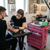 Pink 7 Drawer trolley-Furniture-Generic-Melbourne Tattoo Supplies