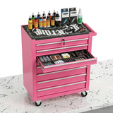 Pink 7 Drawer trolley-Furniture-Generic-Melbourne Tattoo Supplies