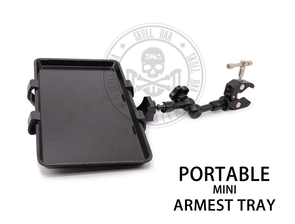 Clamp on Ipad & mobile holder with tray
