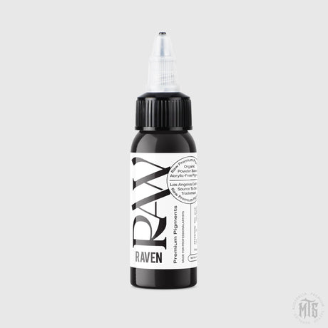Raven Black - RAW-tattoo ink-Raw Pigments-1oz-Melbourne Tattoo Supplies
