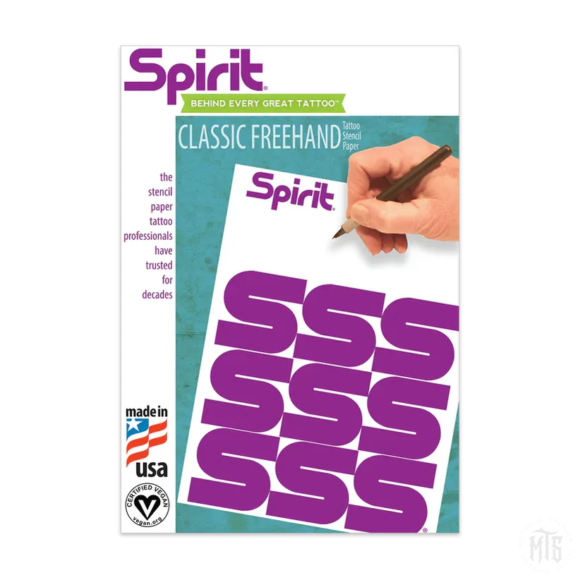 SPIRIT - FREEHAND-Tattoo Supplies-Spirit-Pack of 10 Sheets-Melbourne Tattoo Supplies