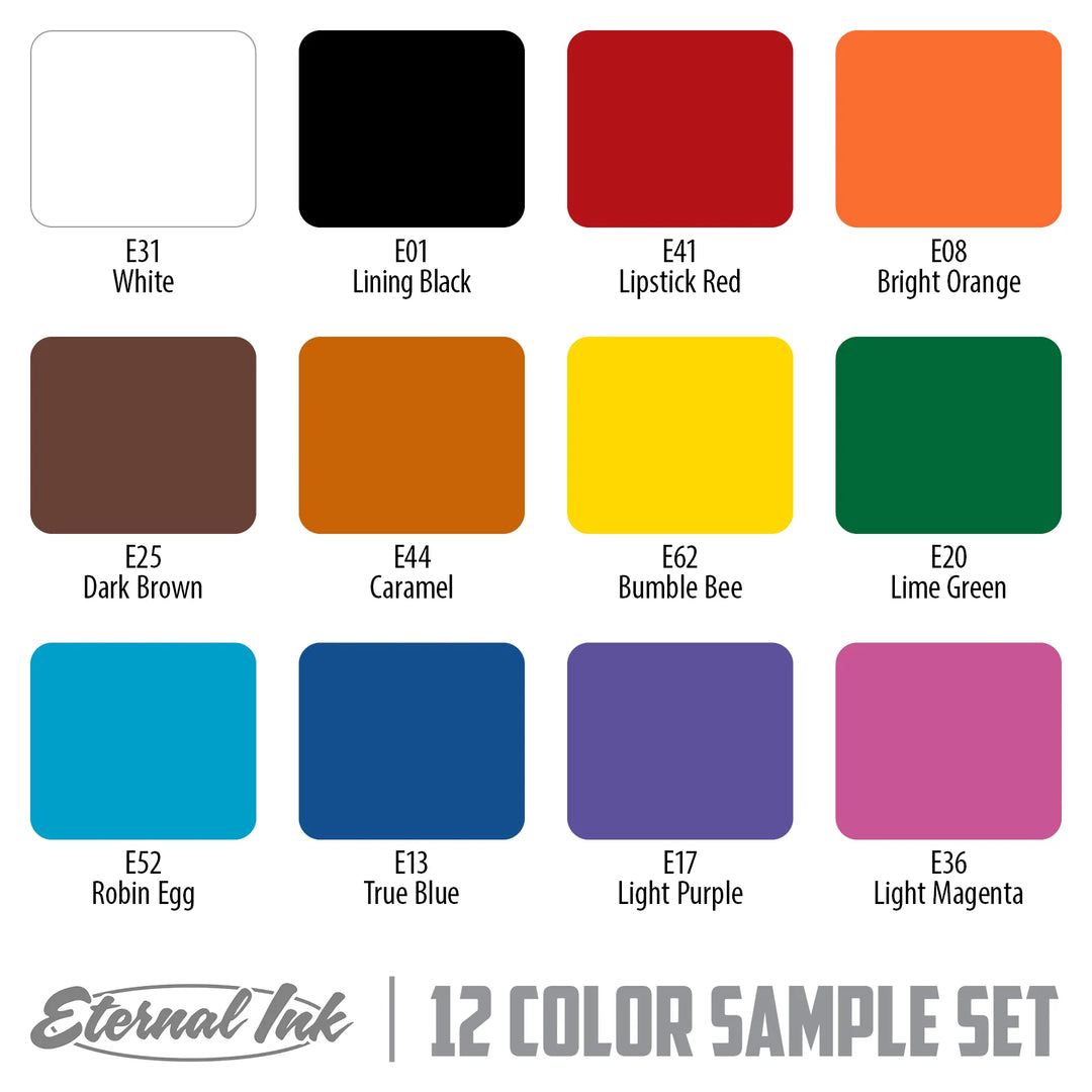 12 Color Sample Set - Eternal Ink