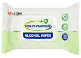 Lifecom Alcohol Wipes - Pack of 50 Wipes