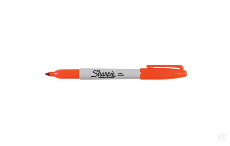 Sharpie - Fine Point Permanent Marker-Consumables-Sharpie-Orange-Melbourne Tattoo Supplies