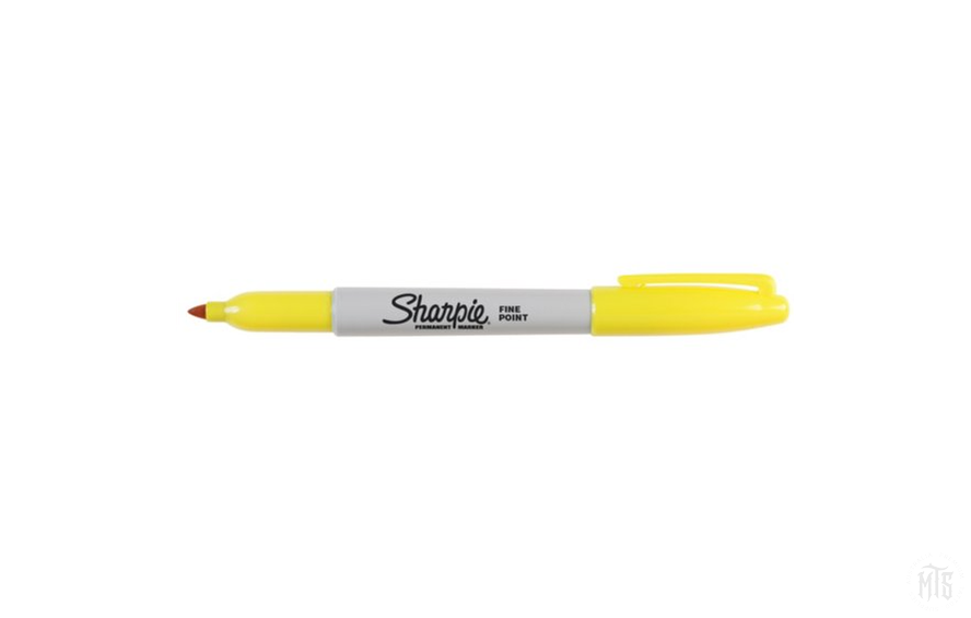 Sharpie - Fine Point Permanent Marker-Consumables-Sharpie-Yellow-Melbourne Tattoo Supplies