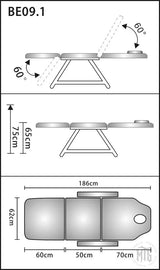 SkinXtreme Tattoo Bed BE09.1-Furniture-HBA-Melbourne Tattoo Supplies