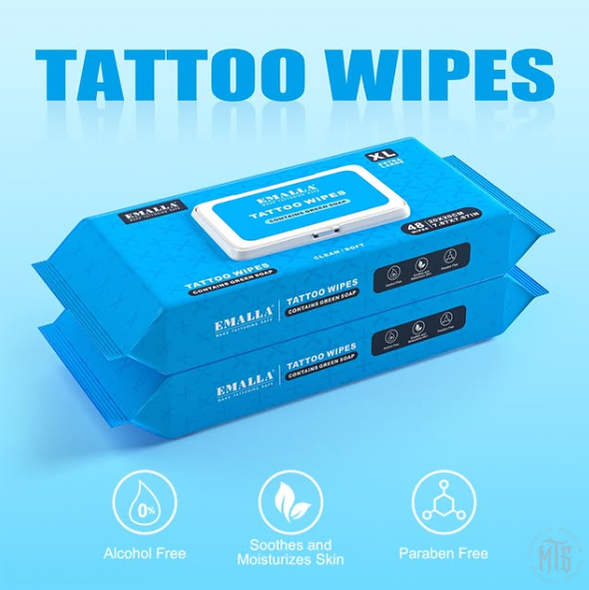TATTOO WIPES - EMALLA-Consumables-Emalla-Large (20cm x 15cm)-Melbourne Tattoo Supplies
