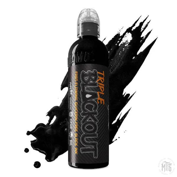 TRIPLE BLACKOUT - WORLD FAMOUS-tattoo ink-World Famous-1oz-Melbourne Tattoo Supplies