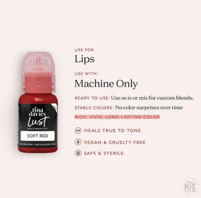 Tina Davies x Perma Blend - LUST - Soft red-tattoo ink-Tina Davies-Melbourne Tattoo Supplies