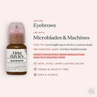 Tina Davies x Perma Blend - Medium Brown-tattoo ink-Tina Davies-Melbourne Tattoo Supplies