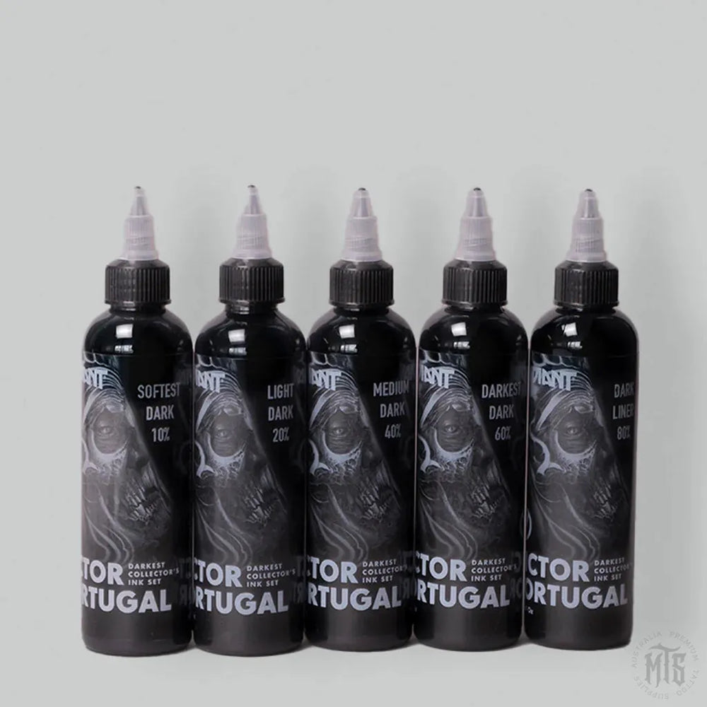 Victor Portugal Darkest Shading set - Radiant colors-tattoo ink-Radiant Ink-4oz-Melbourne Tattoo Supplies