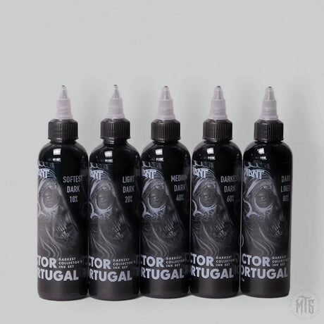 Victor Portugal Darkest Shading set - Radiant colors-tattoo ink-Radiant Ink-4oz-Melbourne Tattoo Supplies