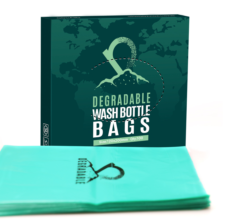Eco Degradable wash bottle bags