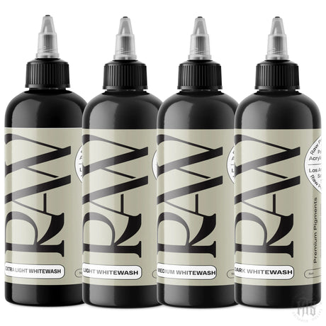 White Wash Set - Raw-tattoo ink-Raw Pigments-1oz-Melbourne Tattoo Supplies