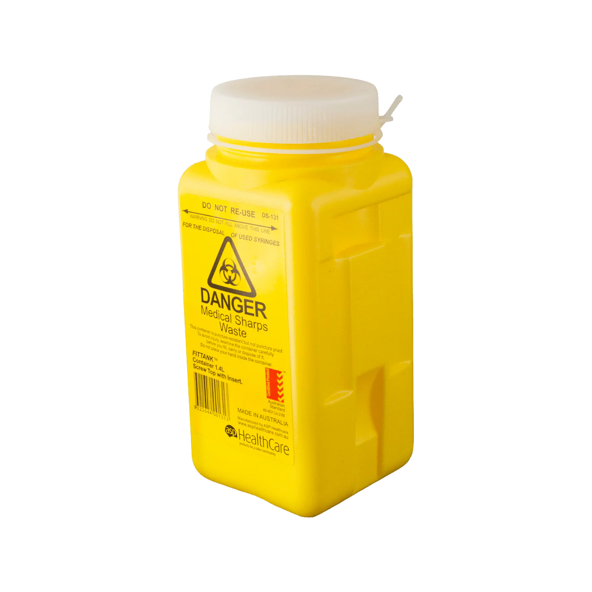 1.4L Sharps Hazard Container
