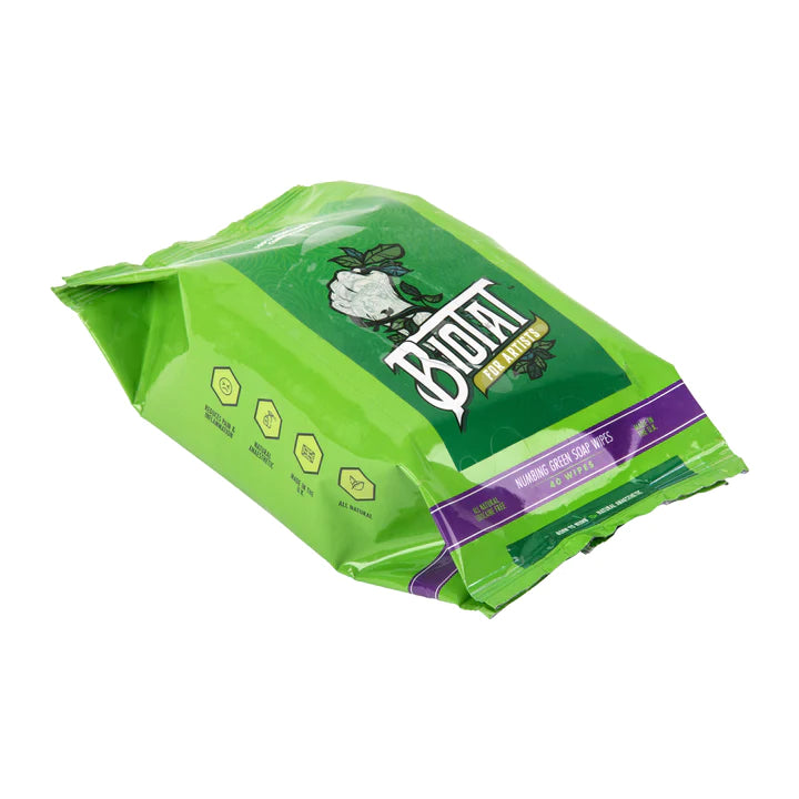 BIOTAT NUMBING GREEN SOAP WIPES