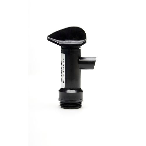 20mm Black Poly Flow Tap for 15L drums