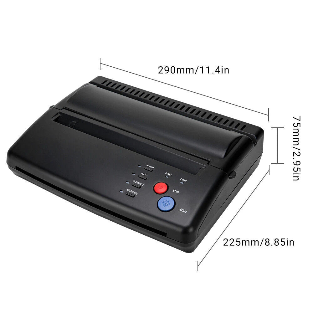 Tattoo stencil thermal printer machine