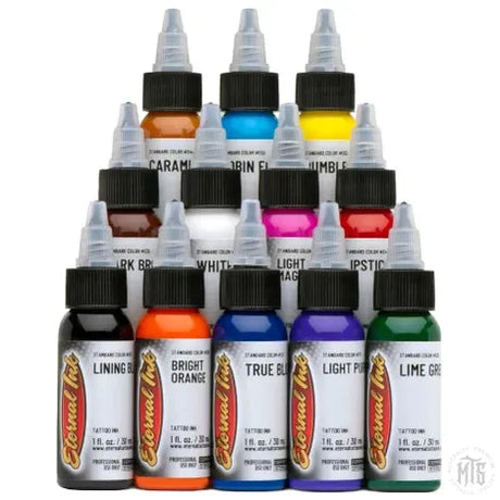 12 Color Sample Set - Eternal Ink-tattoo ink-Eternal Ink-Melbourne Tattoo Supplies
