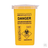 1L Sharps Hazard container-Consumables-Generic-Yellow-Melbourne Tattoo Supplies