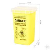 1L Sharps Hazard container-Consumables-Generic-Yellow-Melbourne Tattoo Supplies