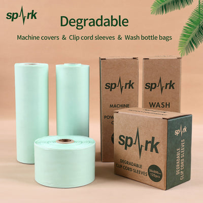 Biodegradable clip cord sleeve covers