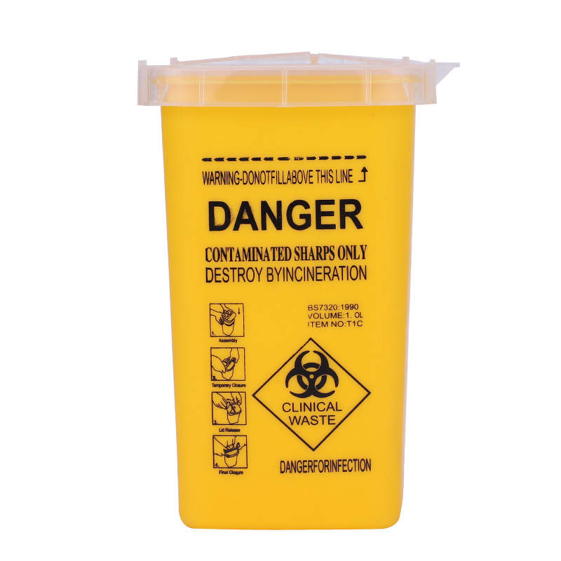 1L Sharps bin container