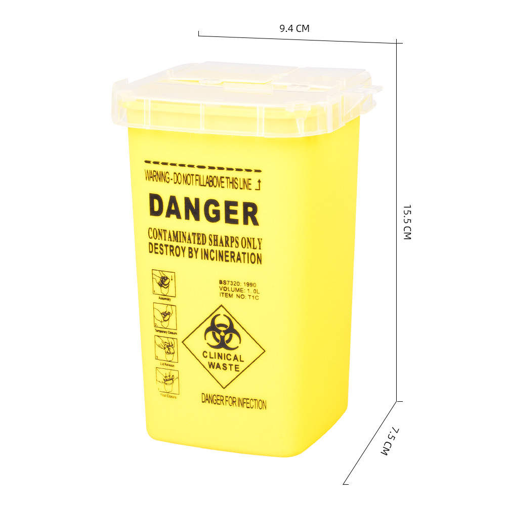 1L Sharps Hazard container