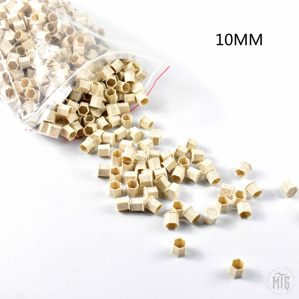 Bio degradable Eco Ink Cups - Flat base hex caps-Consumables-Generic-10mm (1000)-Melbourne Tattoo Supplies
