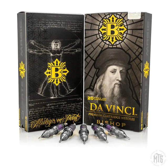 Da Vinci V2 Cartridge Round Liner fine/small gauge-Tattoo Needles-Bishop-08 / .25mm-03RL-Melbourne Tattoo Supplies