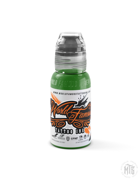 EVERGLADES GREEN - WORLD FAMOUS-tattoo ink-World Famous-0.5oz-Melbourne Tattoo Supplies