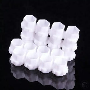 Hex Ink Cups - connectable-Consumables-Generic-White-Melbourne Tattoo Supplies
